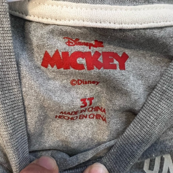 NWT Disney Gray and Blue Mickey Mouse Sweatshirt and Pants 3 Pieces Set- 3T - Picture 4 of 6